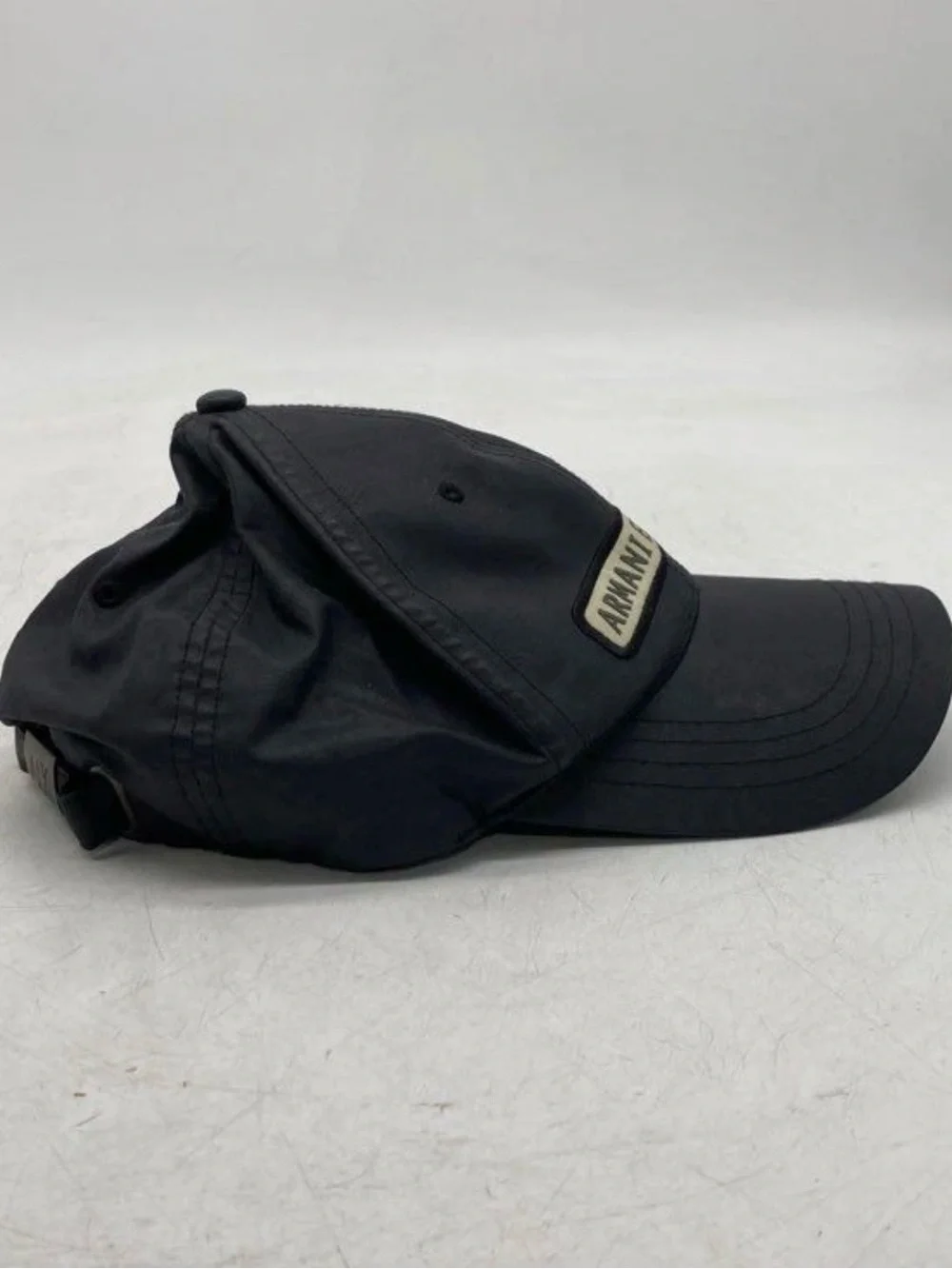 Armani Exchange Men's Black Logo adjustable strap Baseball Cap
